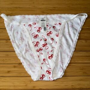 Pink Wink Lace-Trim String Bikini Panty